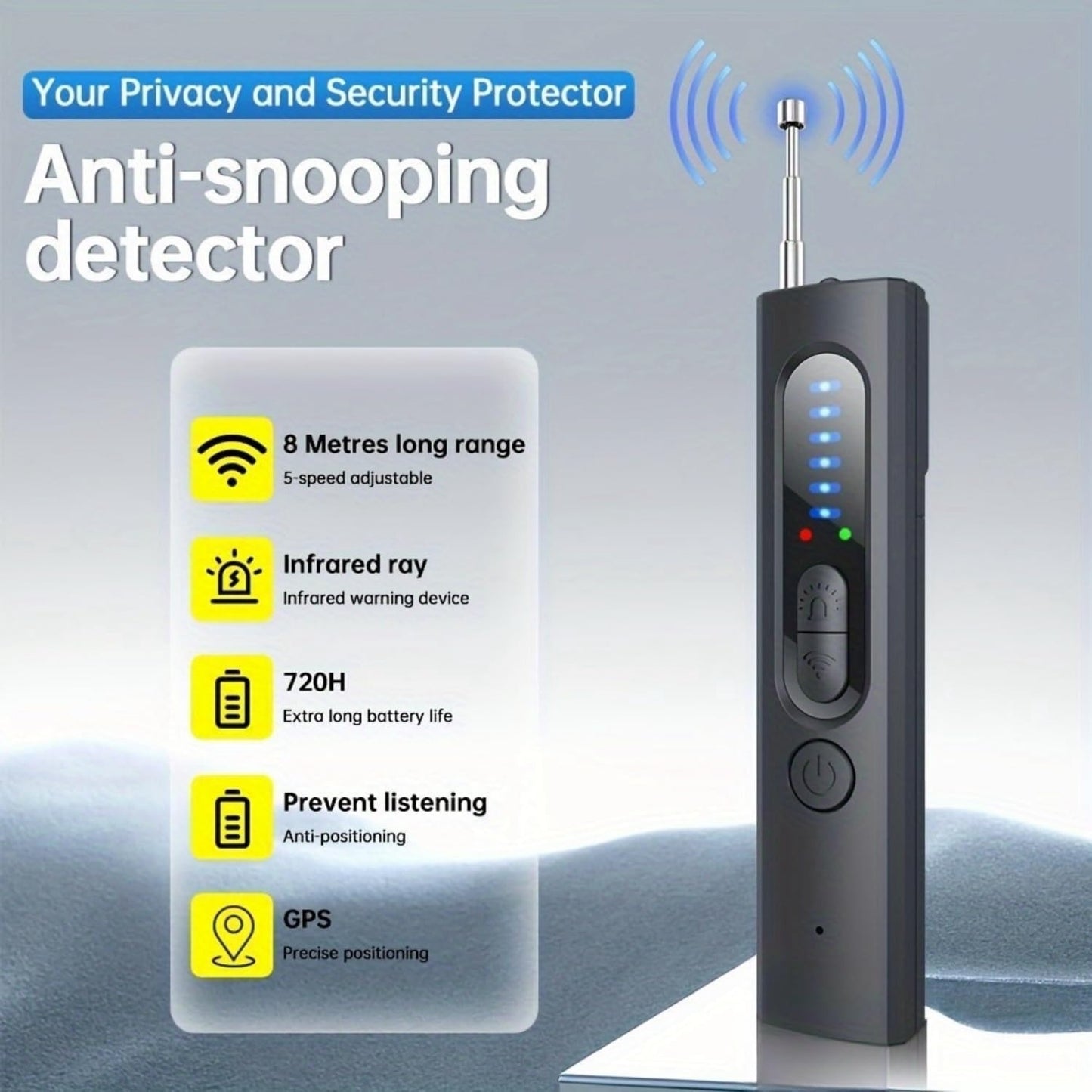 Hidden Camera Detector (Anti Spy Device for Hotels, Airbnb & Home Security)